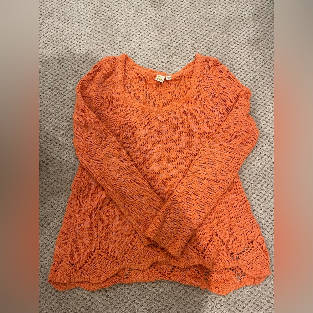 Coral Anthro Sweater (Jenny Bird) Size Small